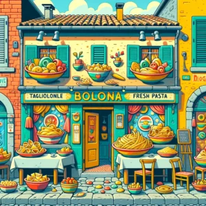 Pasta fresca tipica bolognese in una storica trattoria di Bologna.